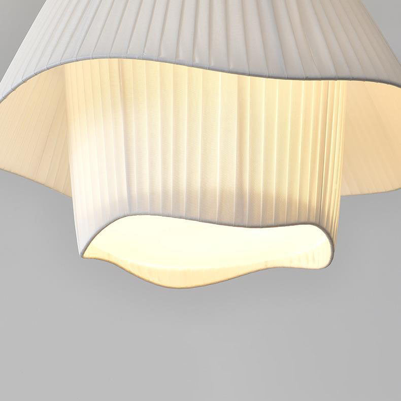 Contemporary Scandinavian Round Iron Acrylic 4/5 Light Pendant for Living Room