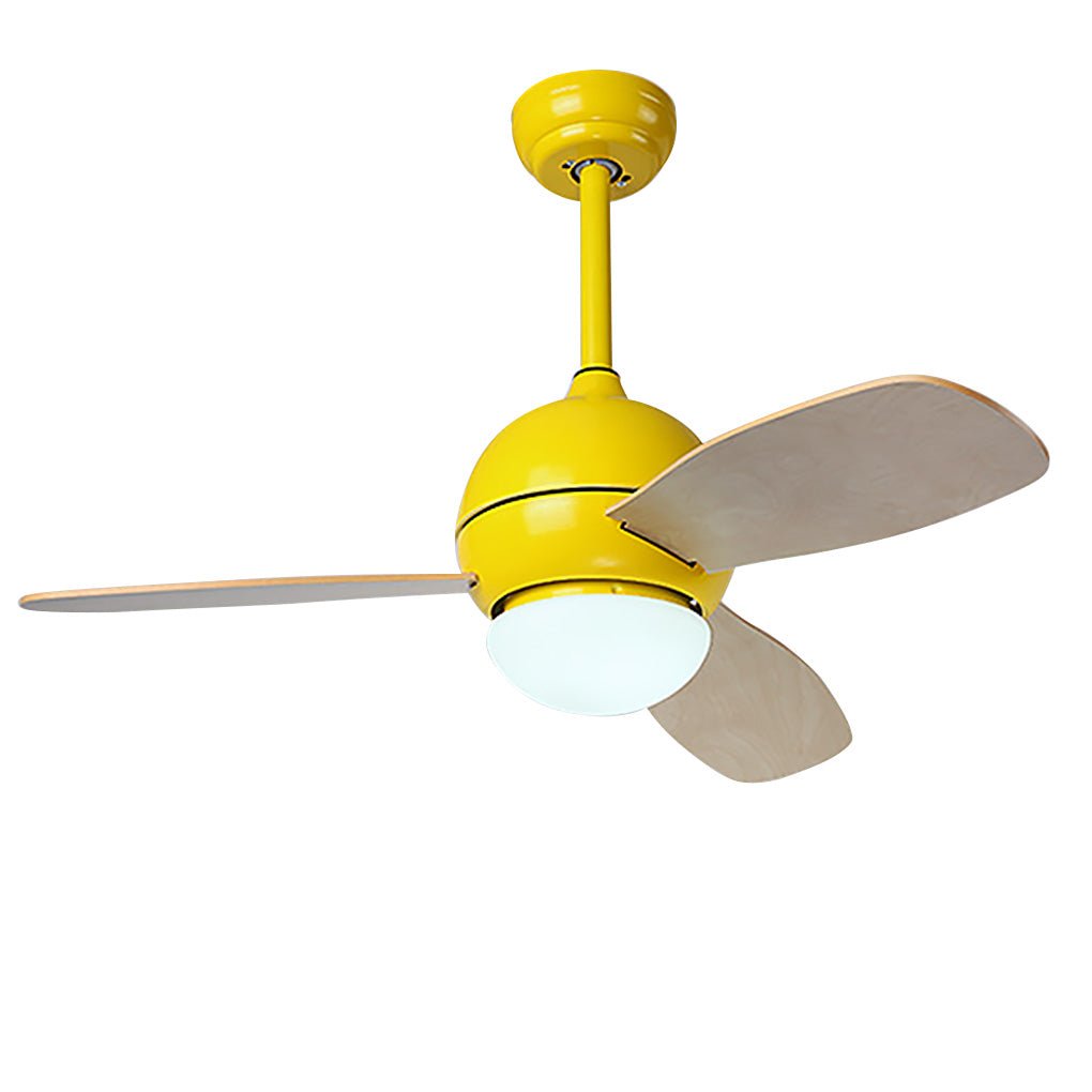 Wooden Blade Ceiling Fan with LED Light - Stylish Atmosphere Lighting