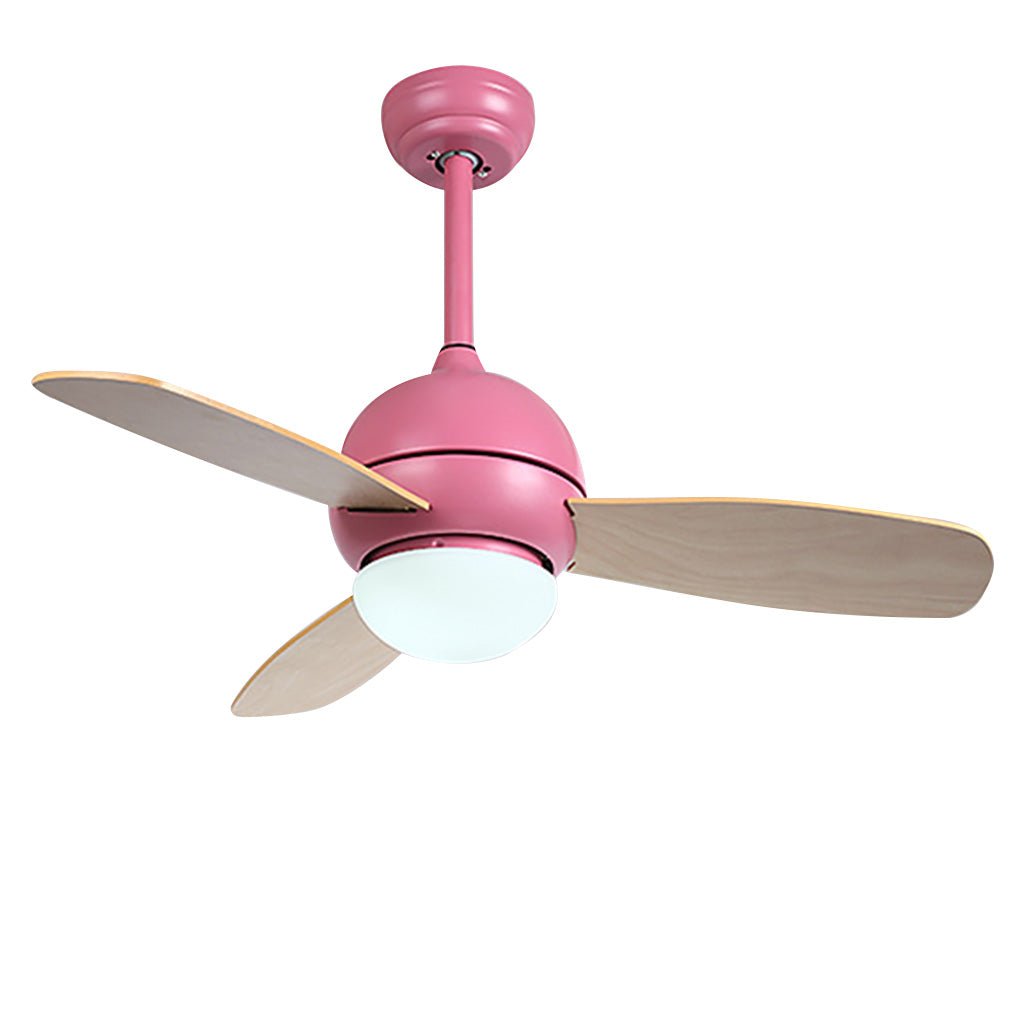 Wooden Blade Ceiling Fan with LED Light - Stylish Atmosphere Lighting