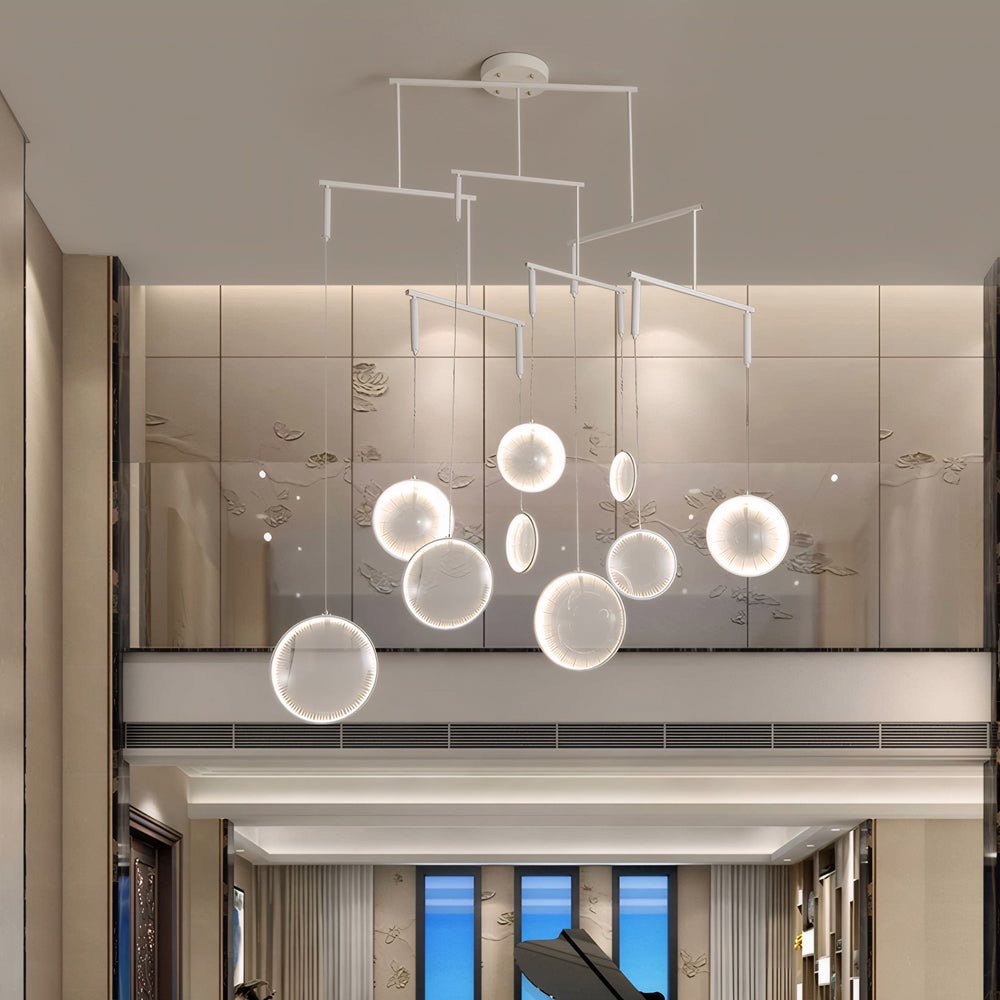 3/6/9-Light White Focus LED Chandelier | Modern Light Fixture | Energy Efficient Lighting