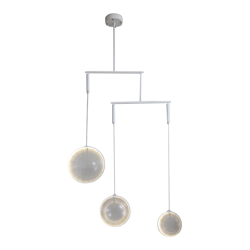 3/6/9-Light White Focus LED Chandelier | Modern Light Fixture | Energy Efficient Lighting