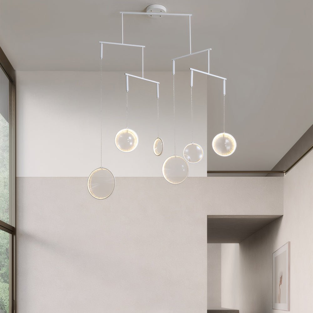 3/6/9-Light White Focus LED Chandelier | Modern Light Fixture | Energy Efficient Lighting