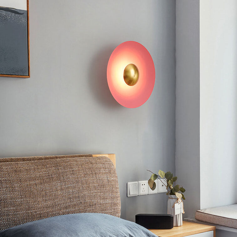 Nordic Multicolor LED Wall Sconce - Round Disc Design