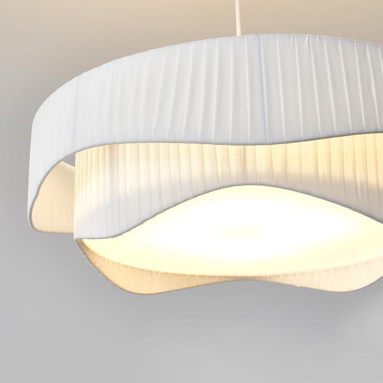 Contemporary Scandinavian Round Iron Acrylic 4/5 Light Pendant for Living Room