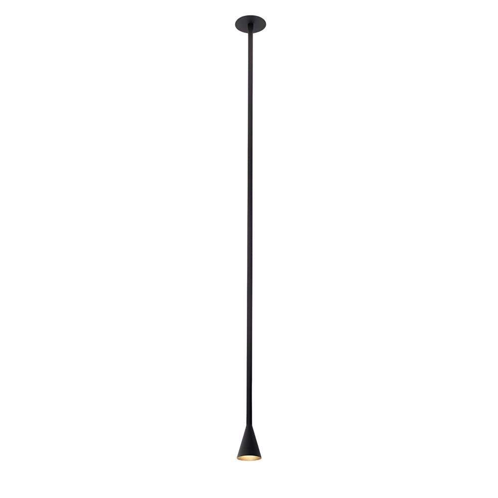 Modern Vertical Metallic Tube Cone Pendant Light 39.37''