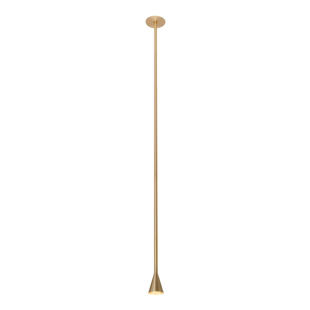 Modern Vertical Metallic Tube Cone Pendant Light 39.37''