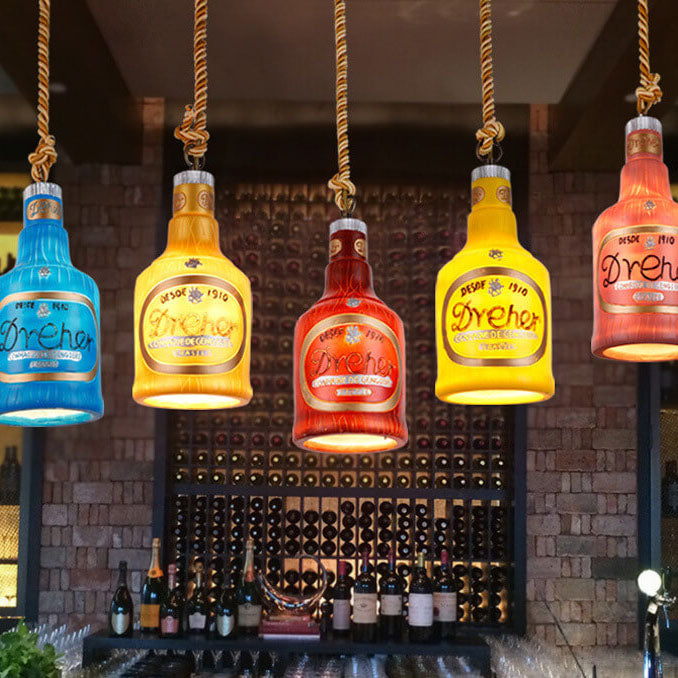 Contemporary Industrial Colorful Resin Pendant Light 1-Light Fixture