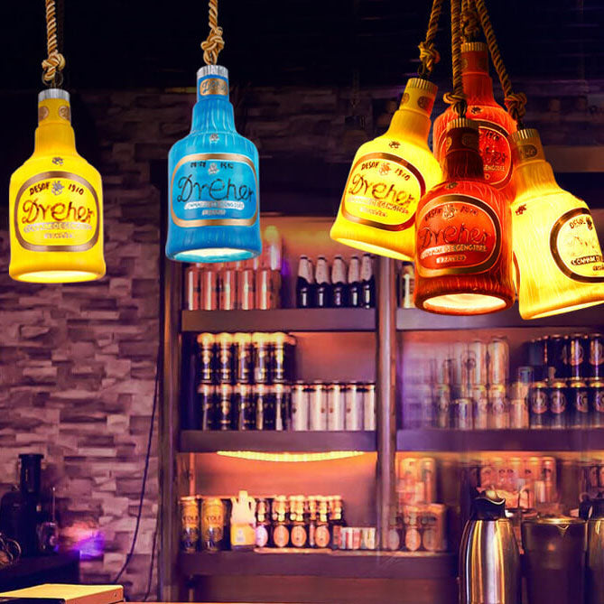 Contemporary Industrial Colorful Resin Pendant Light 1-Light Fixture