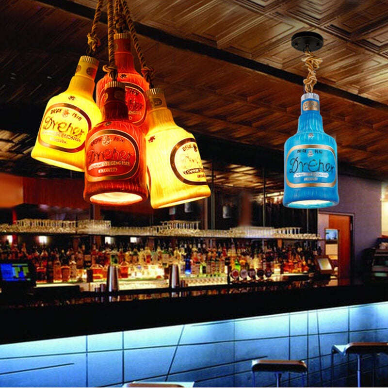 Contemporary Industrial Colorful Resin Pendant Light 1-Light Design