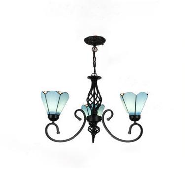 European Creative Tiffany Glass Chandelier - 3/5/6/8 Lights для дома, интерьера, освещения, стильный дизайн, уникальные светильники, ручная работа, декоративное освещение.