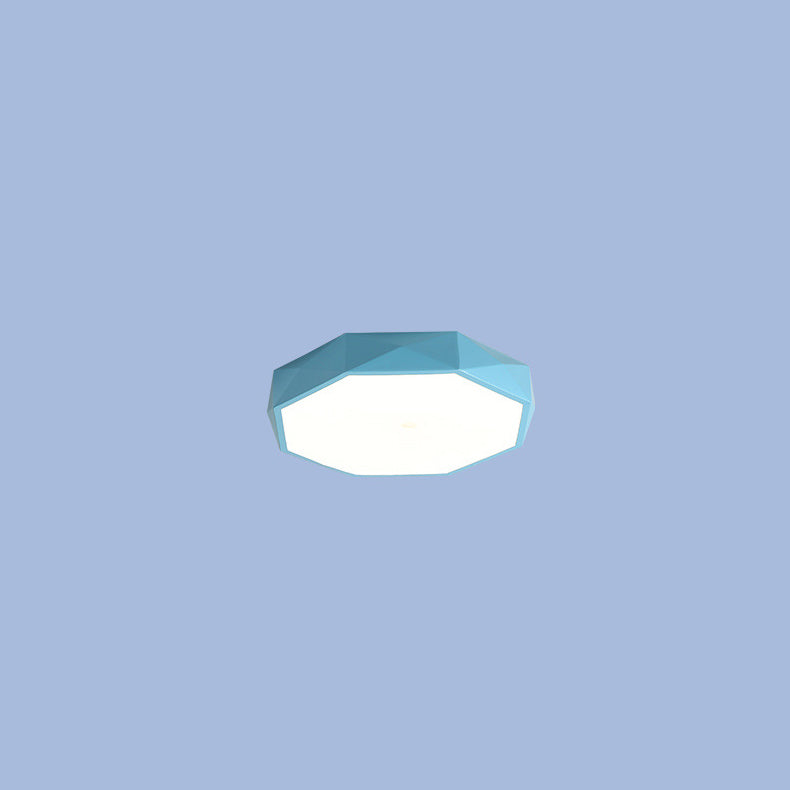 Contemporary Nordic Macaron Diamond Acrylic LED Ceiling Light for Living Room