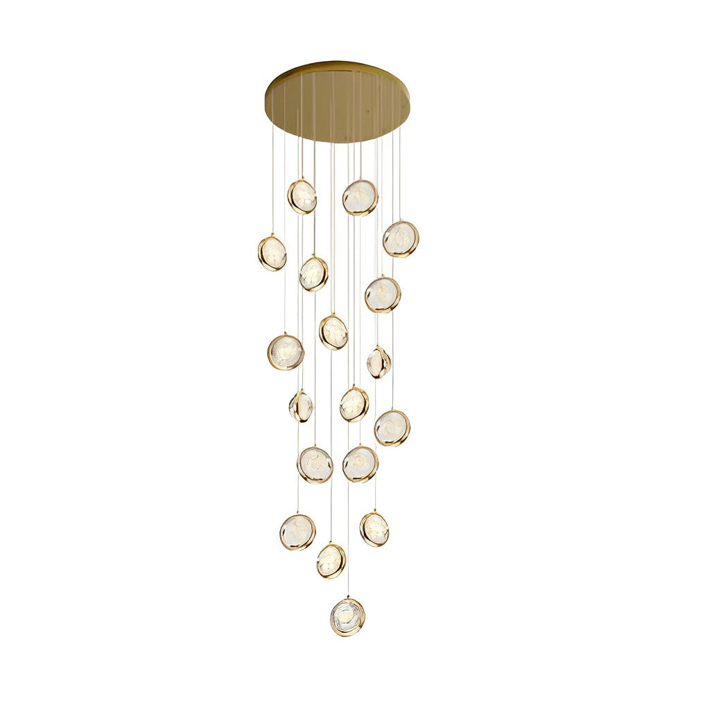 Global Crystal Cluster Luxury Chandelier - Modern Adjustable Staircase Design