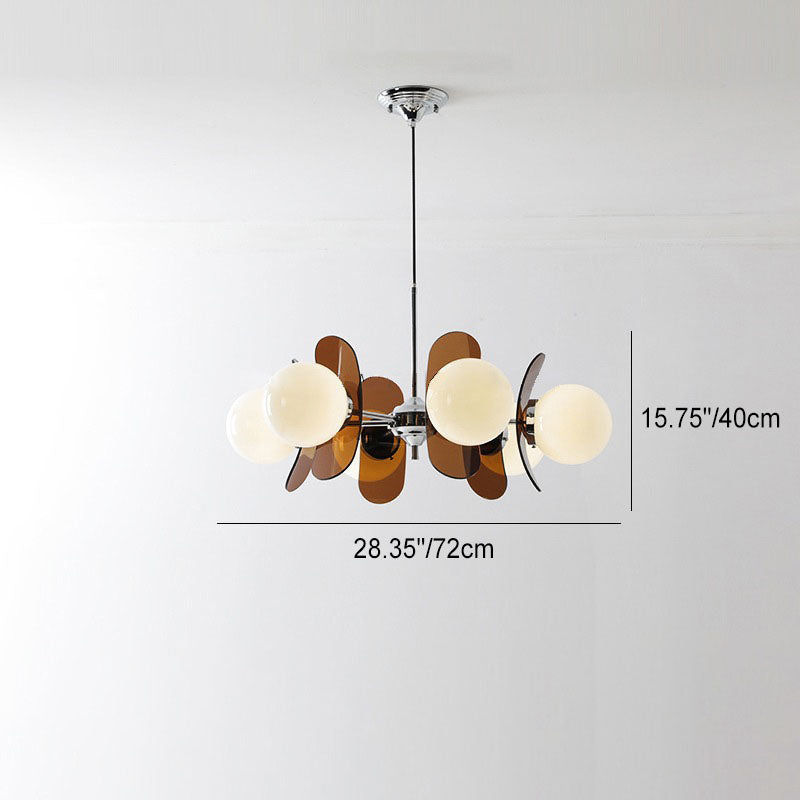 Modern Mid-Century Acrylic Magic Bean Chandelier - 3/5/6/8-Light for Living Room