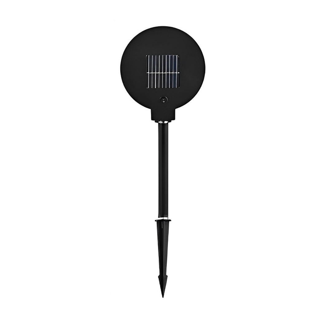 Modern Circular Black Solar LED Lawn Light - Eco-Friendly Outdoor Lighting, Energy Efficient Garden Light, Waterproof Solar Landscape Light, Bright LED Pathway Illumination.