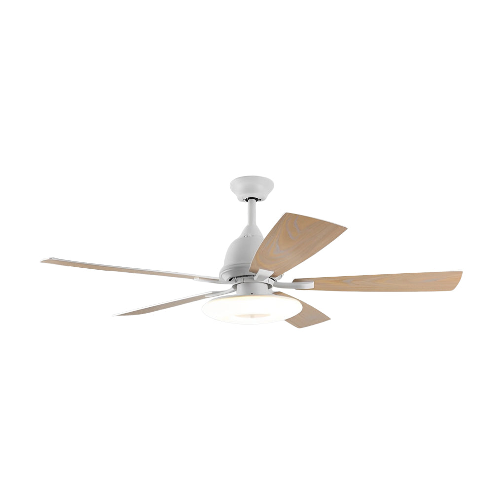 5 Blades Mute Dimmable LED Ceiling Fan with Remote - Nordic Style Modern Design