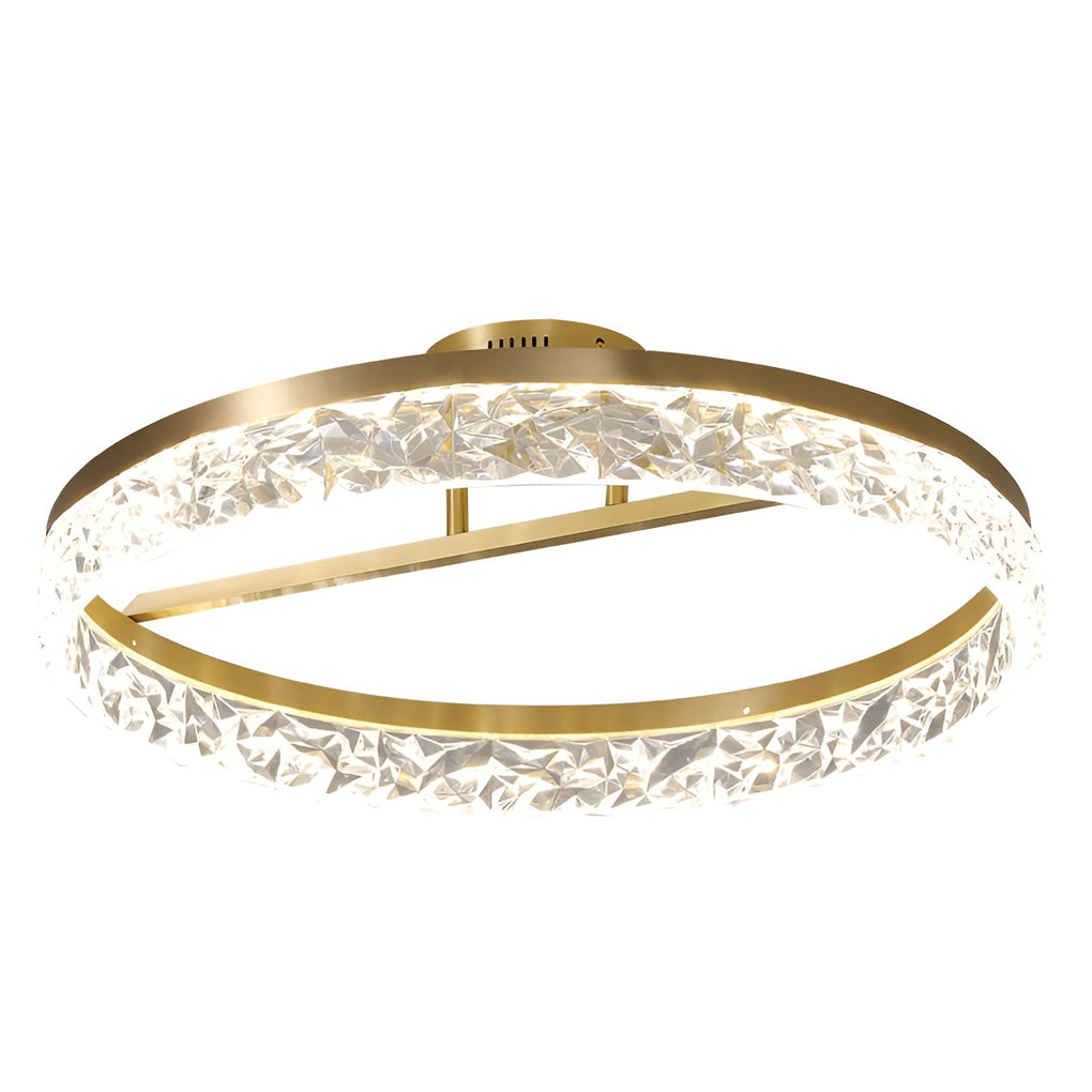 Minimalist Gold Round LED Ceiling Lamp 60W Flush Mount