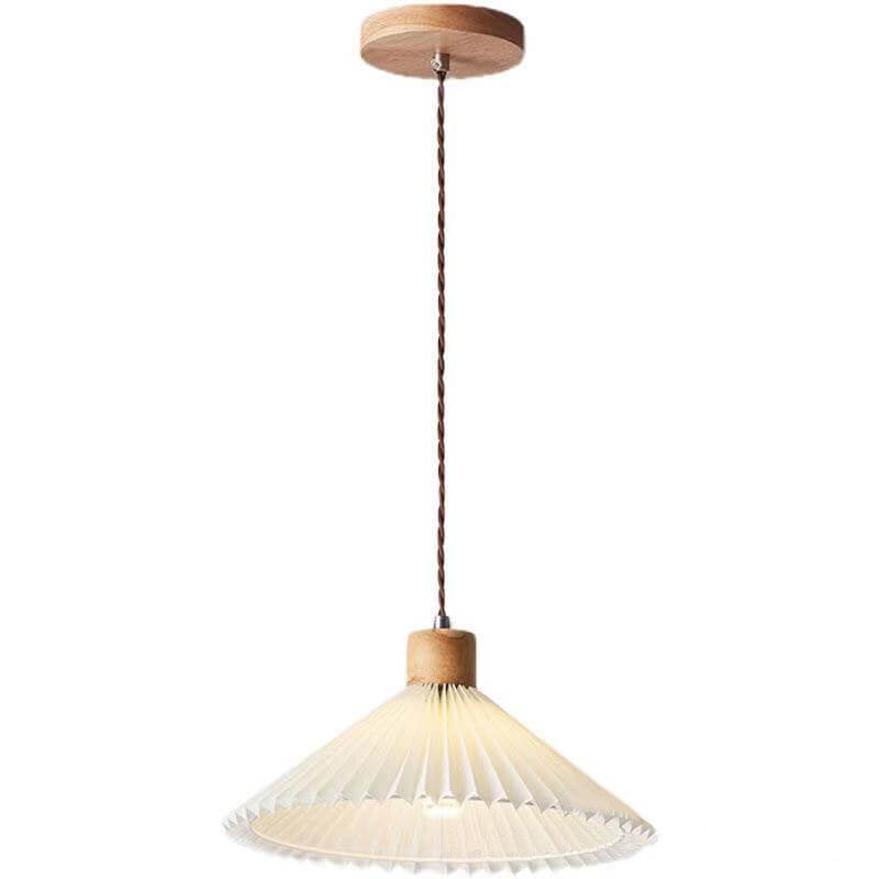 Nordic Minimalist Pleated Shade Pendant Light 1-Light Fixture