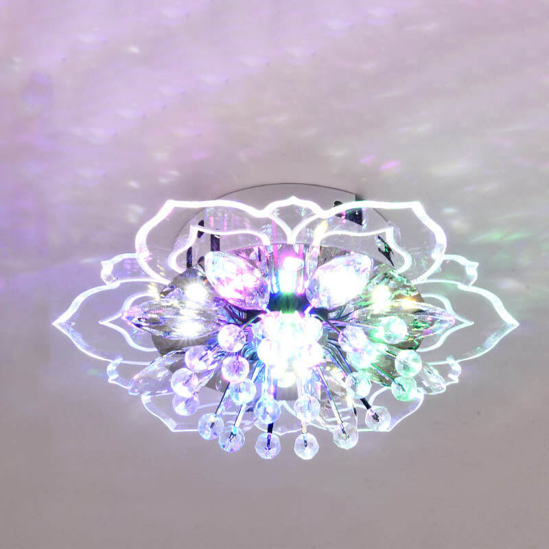 Modern Crystal Flower LED Flush Mount Ceiling Light  

Illuminate your space with this elegant modern crystal flower-shaped ceiling light. Featuring energy-efficient LED technology, it enhances any room with its stylish design and beautiful crystal finish