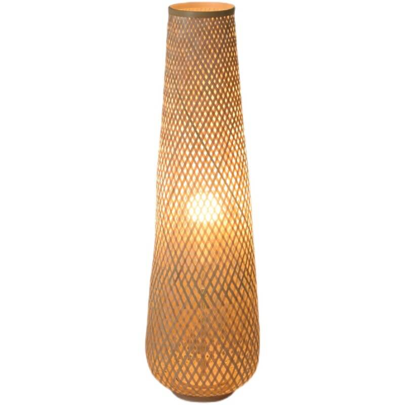 Modern Bamboo Weaving 1-Light LED Floor Lamp - Eco-Friendly Home Lighting