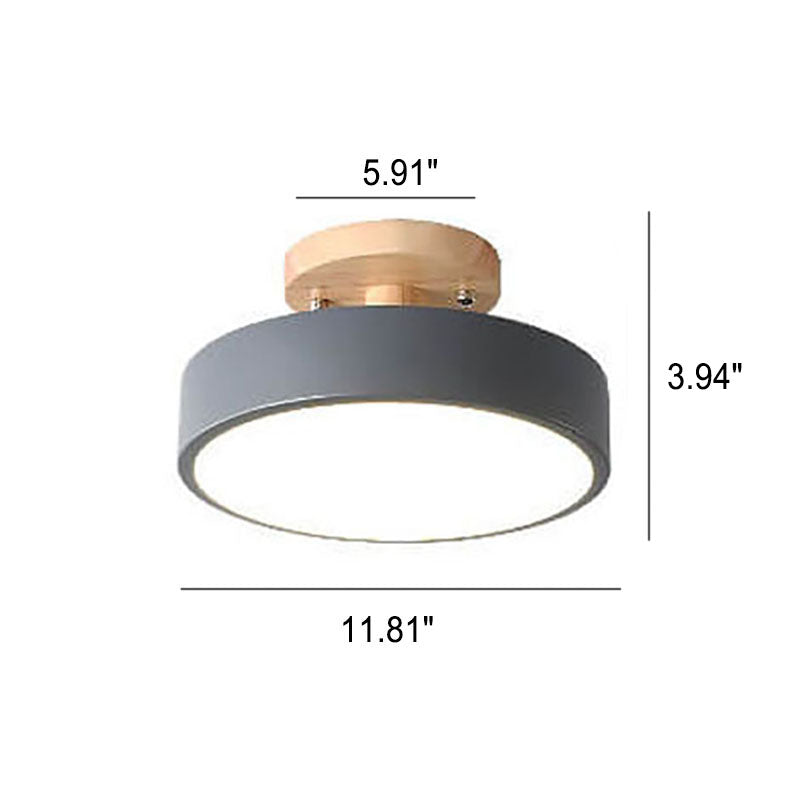 Nordic Round LED Semi-Flush Mount Ceiling Light - Modern Design, Energy-Efficient, Stylish Illumination