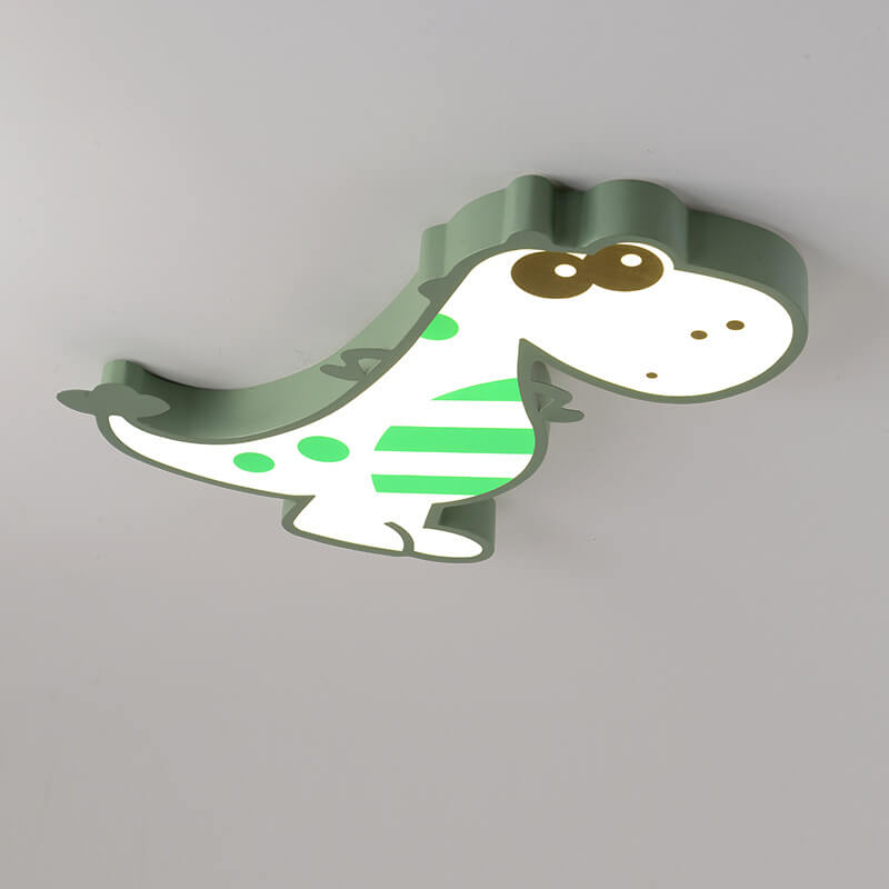 Cartoon Dinosaur LED Ceiling Light - Creative Flush Mount Fixture for Kids' Room Decor