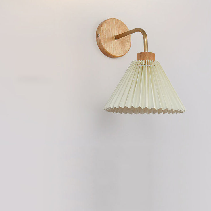 Modern Minimalist Pleated Umbrella Shade Wall Sconce Lamp - 1-Light Fixture, Contemporary Design, Elegant Home Lighting, Stylish Wall Light, Minimalist Decor, Versatile Indoor Illumination