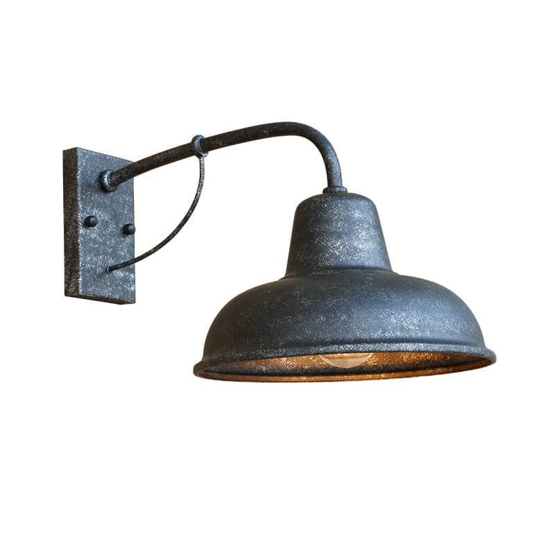 Vintage Iron Barn Waterproof Outdoor Wall Sconce Lamp – Rustic 1-Light Fixture for Exterior Lighting