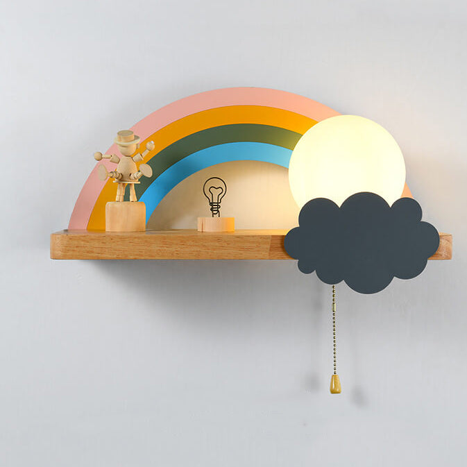 Nordic Rainbow Wall Sconce Lamp - 1-Light Colorful LED Wall Light for Living Room, Bedroom, Nursery, Modern Decorative Lighting, Nordic Design, Wall Mount Fixture, Stylish Home Decor, Scandinavian Inspired Lamp
