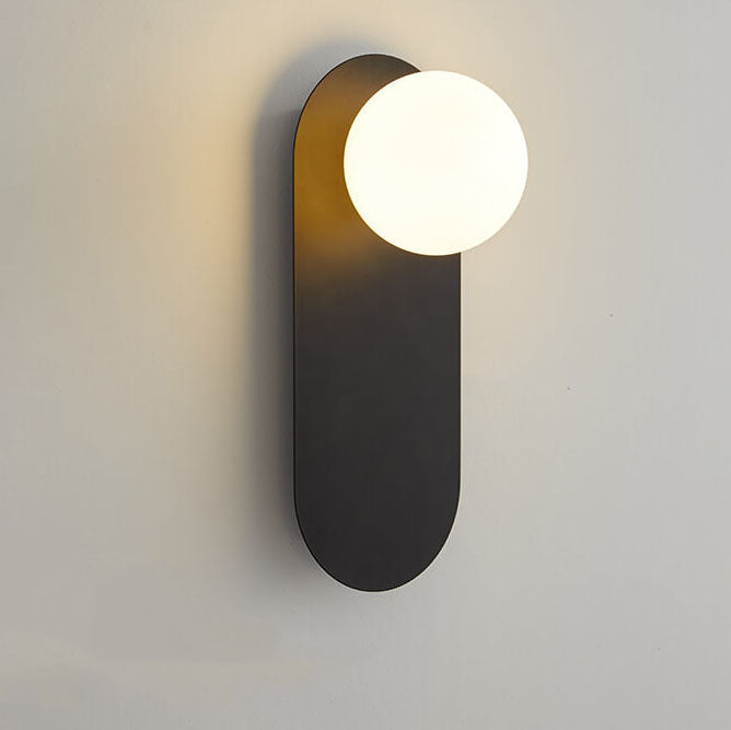 Nordic Minimalist Glass Wall Sconce Lamp - 1-Light Design for Elegant Home Lighting