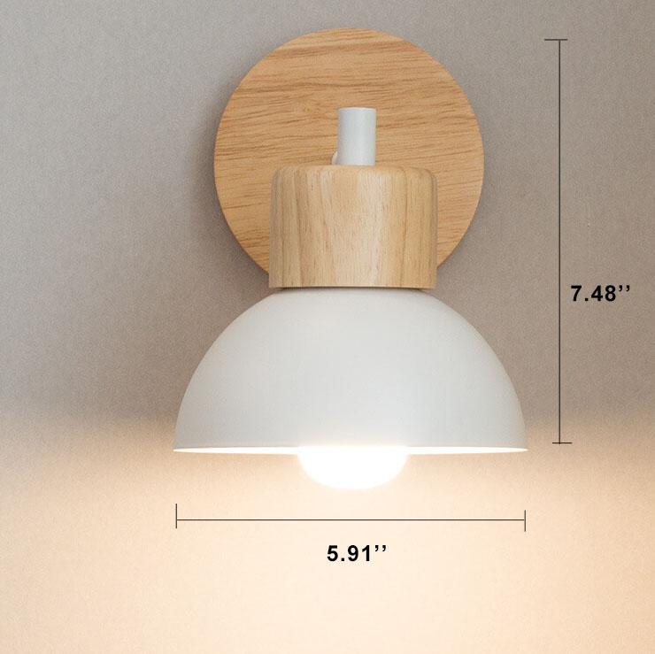 Nordic Wood Metal 1-Light Wall Sconce – Modern Scandinavian Design Lighting