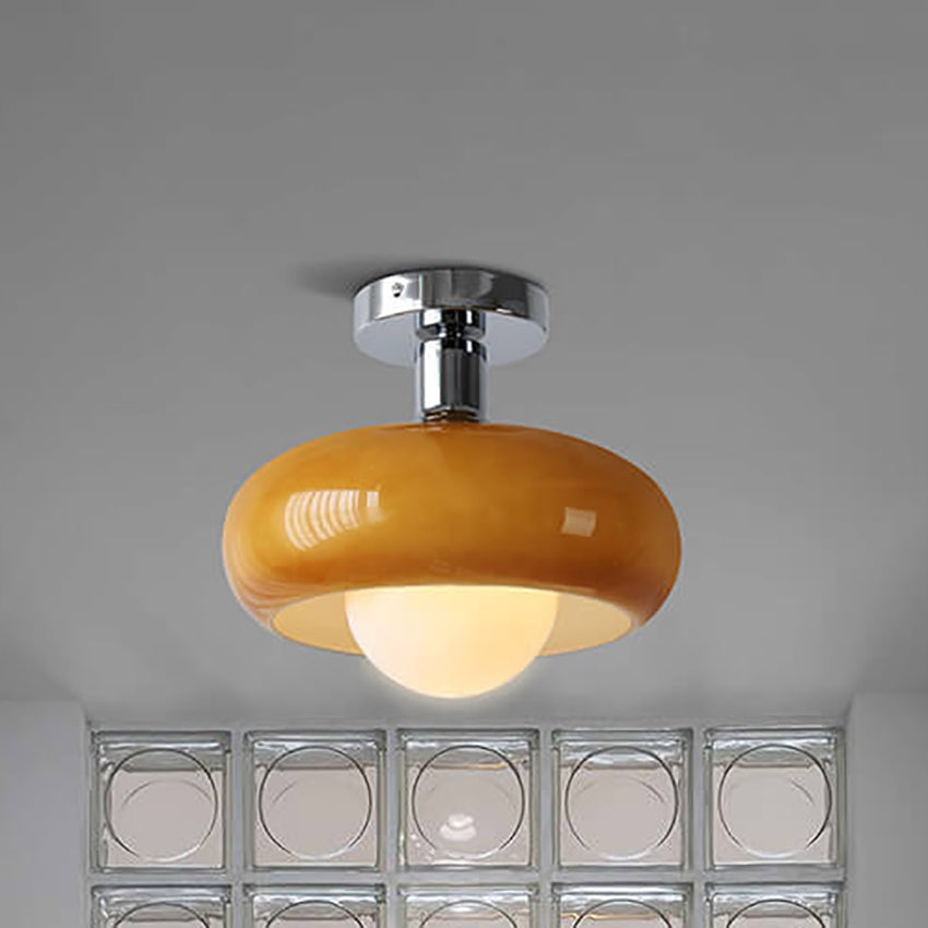 Modern Glass Egg Tart Flush Mount Light Fixture - Stylish Ceiling Lighting for Home Decor

This sleek and contemporary glass egg tart flush mount light is designed to enhance your living space. Perfect for kitchens, dining areas, or any modern home, its u