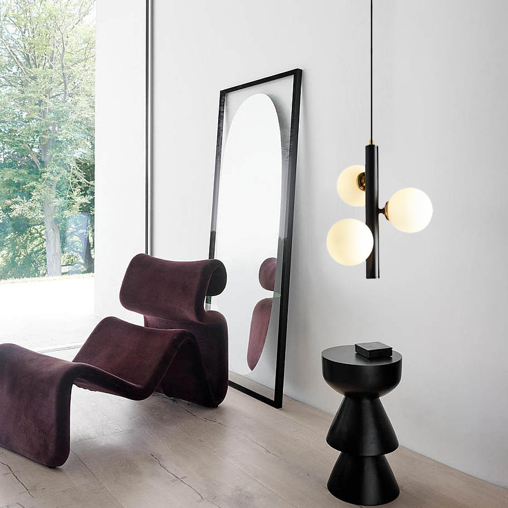 3 Glass Balls LED Nordic Chandelier Light for Dining Room