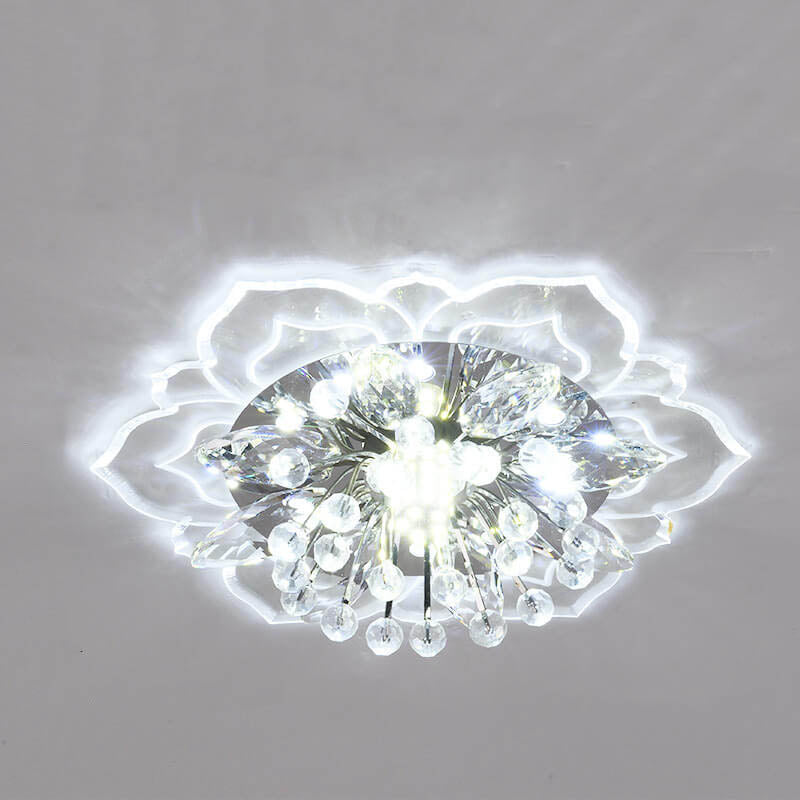 Modern Crystal Flower LED Flush Mount Ceiling Light  

Illuminate your space with this elegant modern crystal flower-shaped ceiling light. Featuring energy-efficient LED technology, it enhances any room with its stylish design and beautiful crystal finish