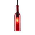Antique Glass Wine Bottle Pendant Light 1-Light Fixture