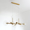 Modern Glass Magic Bean 8-Light LED Chandelier - Contemporary Lighting, Elegant Home Decor, Sleek Design, Energy-Efficient, Bright Illumination, Unique Pendant Fixture, Dining Room & Living Space Lighting