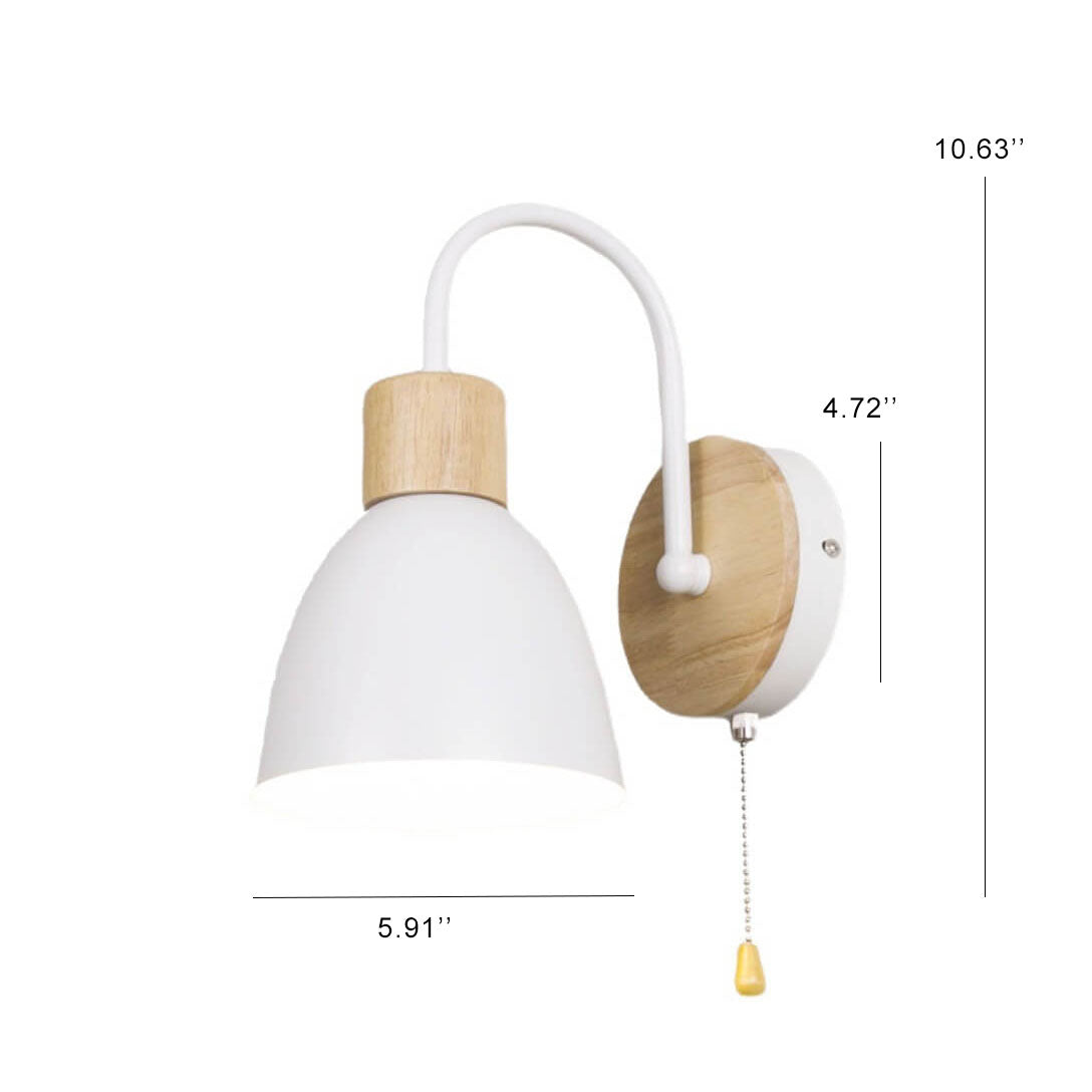 Nordic Macaron 1-Light Zipper Switch Wall Light - Modern Decorative Lighting