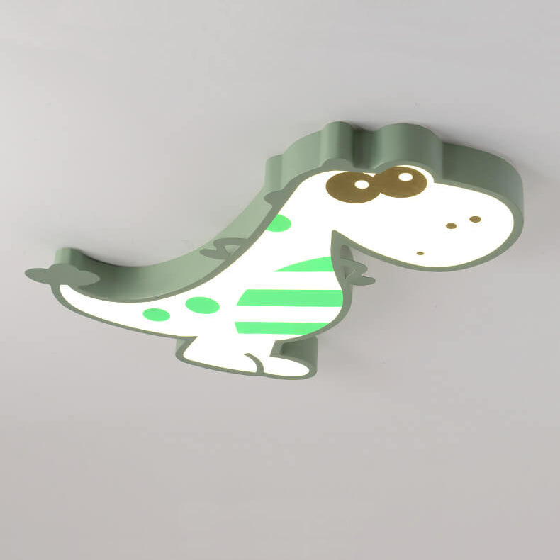 Cartoon Dinosaur LED Ceiling Light - Creative Flush Mount Fixture for Kids' Room Decor