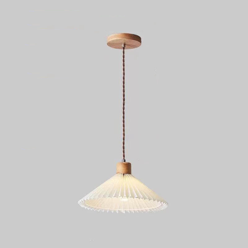 Nordic Minimalist Pleated Shade Pendant Light 1-Light Fixture