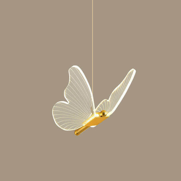Minimalist Acrylic Butterfly LED Pendant Light - Modern Ceiling Fixture, Stylish Home Decor, Energy-Efficient Lighting