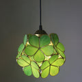 Vintage Stained Glass Petal Pendant Light Fixture