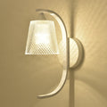 Modern Glass Shade Wall Sconce Lamp with Resin Bird Accent - 1-Light Fixture