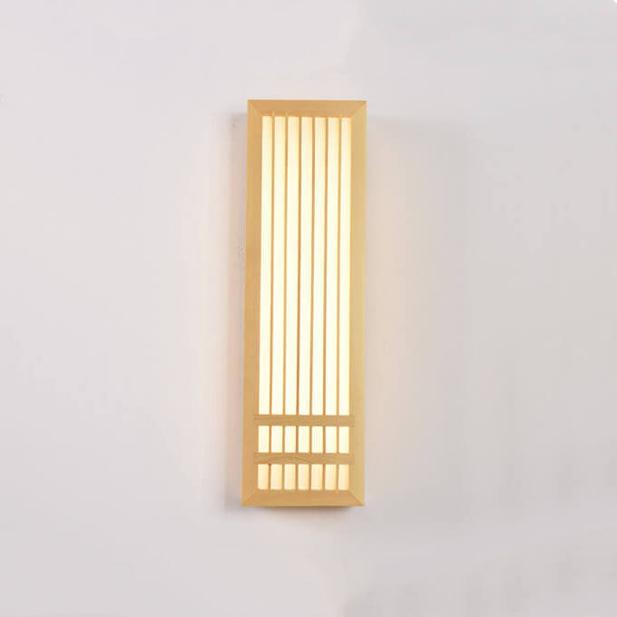 Solid Wood Acrylic LED Wall Sconce Lamp for Modern Living Room