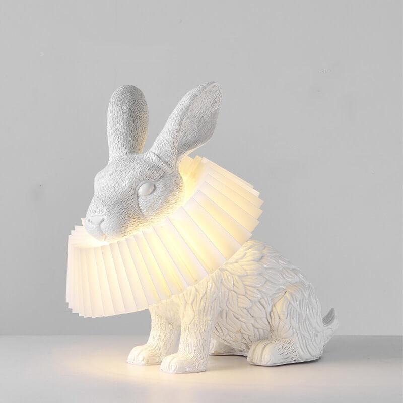 Modern Creative Resin Rabbit LED Table Lamp - Cute Decorative Night Light for Home, Kids Room, Nursery, Unique Gifts, Contemporary Design, Eco-Friendly Lighting, Ambient Lighting for Bedroom, Stylish Table Decor, Whimsical Animal Lamp, LED Light Fixture