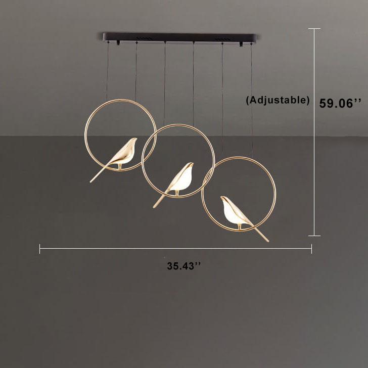Nordic Acrylic LED Bird Chandelier - 1/3/6 Light Pendant Fixture