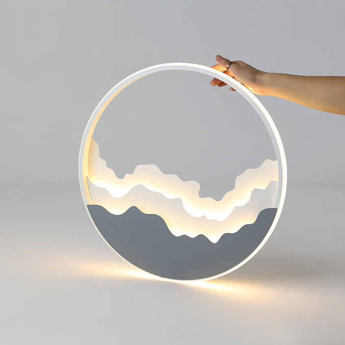 Nordic Sea Wave Round LED Flush Mount Ceiling Light for Modern Interiors