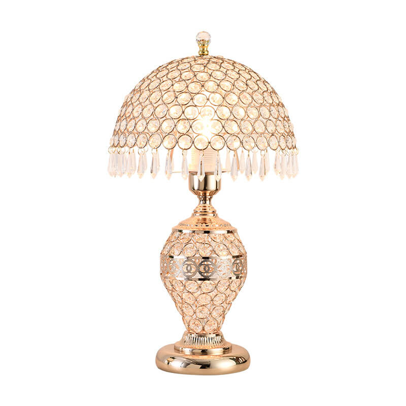Modern Luxury Crystal Dome Table Lamp - 1-Light Elegant Lighting Decor