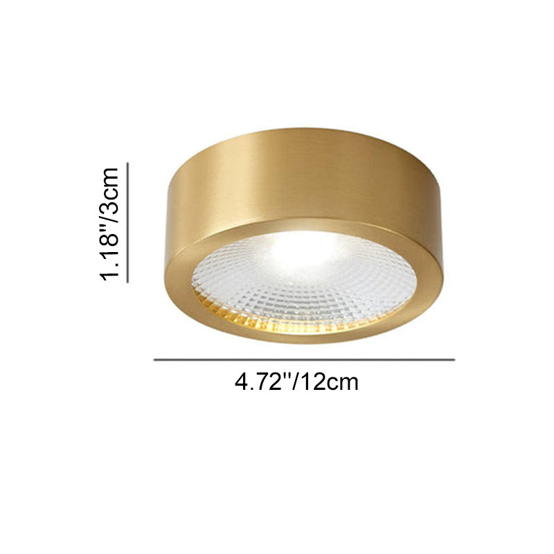 Modern Copper Ultra-thin LED Flush Mount Light for Hallway