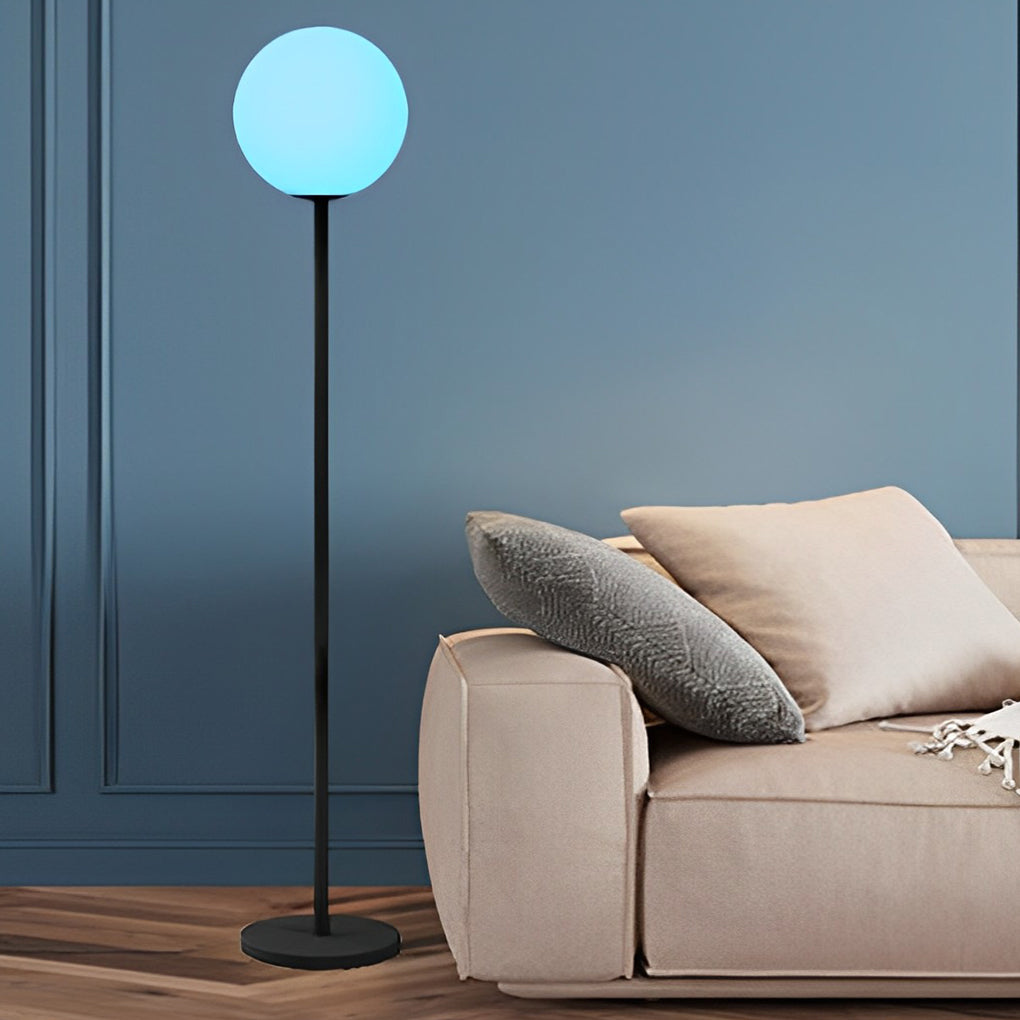 App Control RGB LED Globe Floor Lamp - 16 Colors, Smart Home Lighting, Dimmable Mood Light