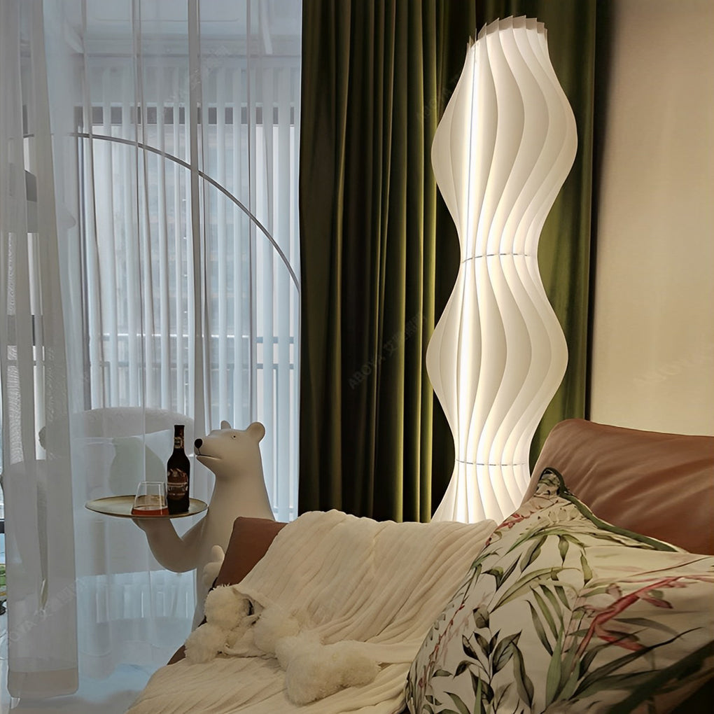Modern Coastal LED Wavy Floor Lamp - Stylish Lighting for Beach-Inspired Decor