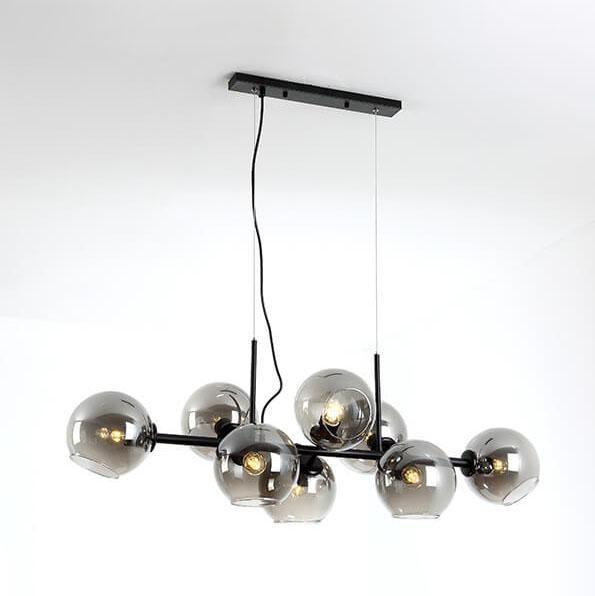 Modern Glass Magic Bean 8-Light LED Chandelier - Contemporary Lighting, Elegant Home Decor, Sleek Design, Energy-Efficient, Bright Illumination, Unique Pendant Fixture, Dining Room & Living Space Lighting